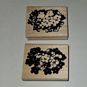 NEW 2 JRL Design Flowers Hydrangea Blossoms S467 Rubber Stamp Lot NEVER USED